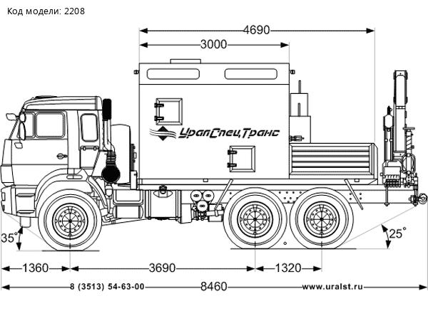 ПАРМ на шасси Камаз 43118-46 с грузовой платформой и КМУ ИМ-95