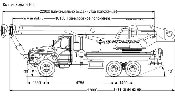 Автокран Челябинец КС-55732-22 25 тонн на шасси Урал 4320-72Е5Г38