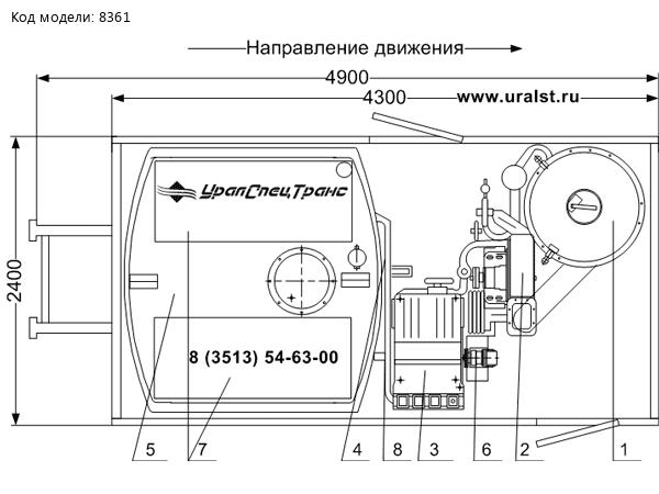 Схема размещения оборудования ППУА 1600/100