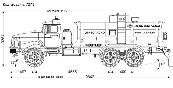 АТЗ-12Б УСТ-5453 на шасси Урал 432007