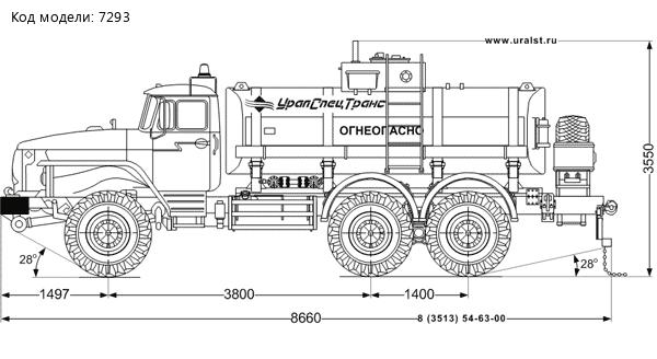 АЦН-10 УСТ-5453 на шасси Урал 5557-70М 