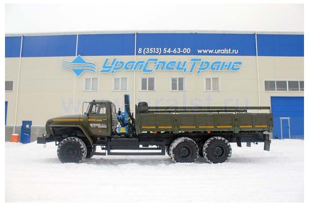 Бортовой Урал 4320 с крано-манипуляторная установка ИМ-55