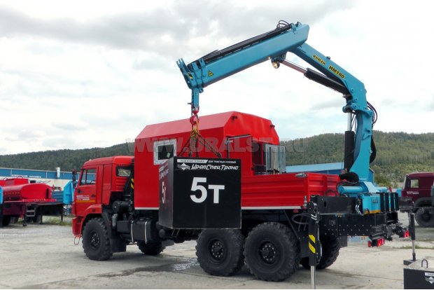 ПАРМ Камаз с грузовой платформой с КМУ ИМ-180 УСТ-5453