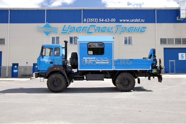 Грузопассажирский автомобиль на шасси Урал 43206-79ПН с КМУ ИМ-55