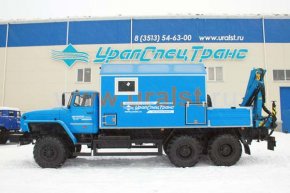 Фургон Урал АНРВ с краном-манипулятором ИМ-95